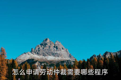 怎么申請(qǐng)勞動(dòng)仲裁需要哪些程序