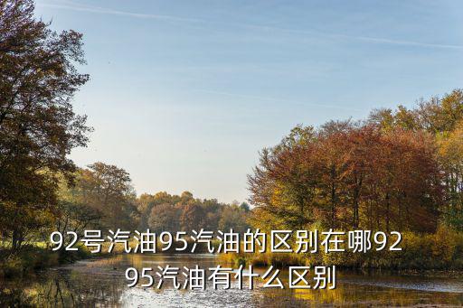 92號(hào)汽油，929598號(hào)汽油是指什么