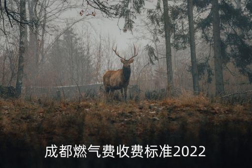 成都燃氣費收費標準2022