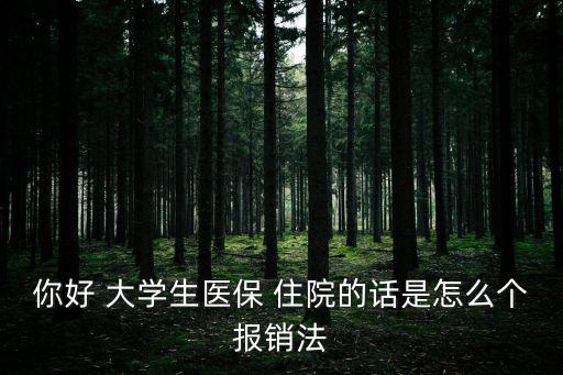 你好 大學生醫保 住院的話是怎么個報銷法