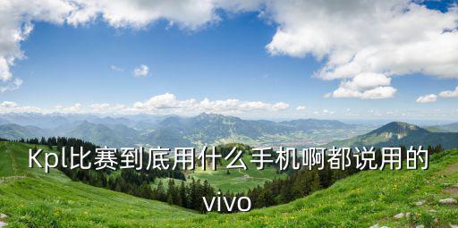 Kpl比賽到底用什么手機啊都說用的vivo