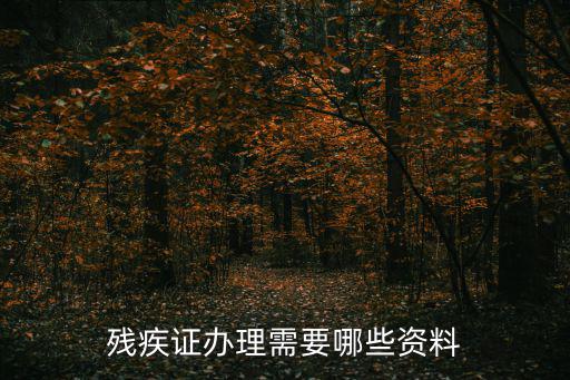 殘疾證辦理需要哪些資料