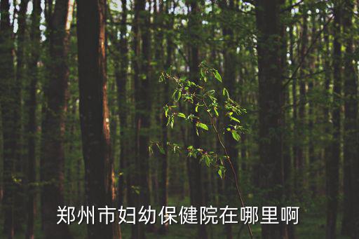 婦幼保健所，鄭州市婦幼保健院在哪里啊