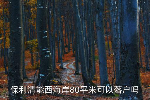 保利清能西海岸80平米可以落戶(hù)嗎