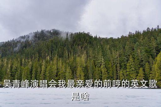 吳青峰演唱會我最親愛的前哼的英文歌是啥