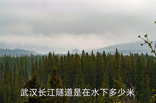 武漢長江隧道是在水下多少米