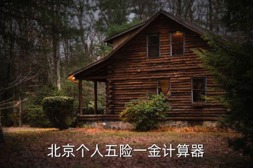 北京個人五險一金計算器