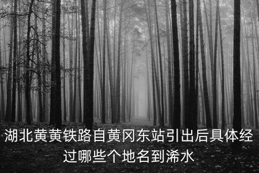 湖北黃黃鐵路自黃岡東站引出后具體經(jīng)過(guò)哪些個(gè)地名到浠水