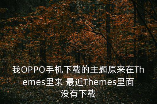 我OPPO手機(jī)下載的主題原來在Themes里來 最近Themes里面沒有下載