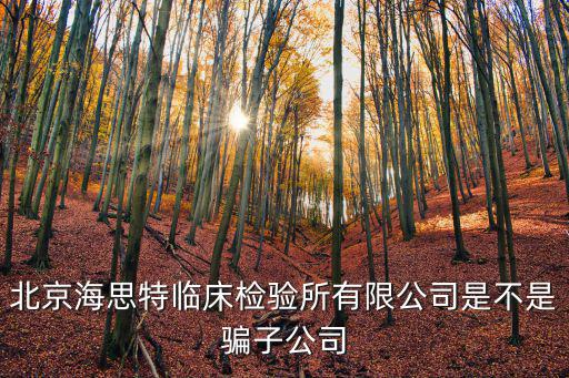 北京海思特臨床檢驗(yàn)所有限公司是不是騙子公司
