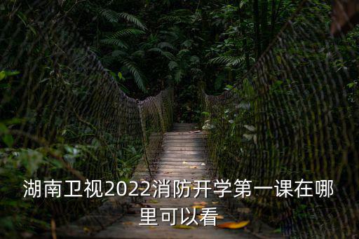 湖南衛(wèi)視2022消防開學(xué)第一課在哪里可以看