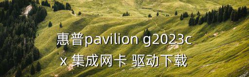 惠普pavilion g2023cx 集成網卡 驅動下載