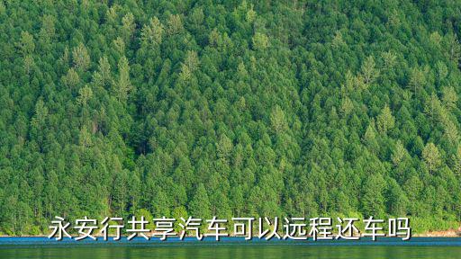 永安行共享汽車，永安行共享汽車可以遠(yuǎn)程還車嗎
