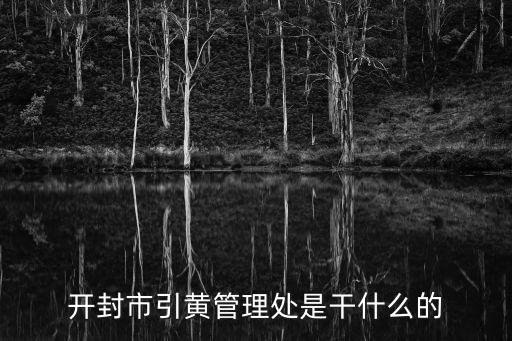 開封市引黃管理處是干什么的
