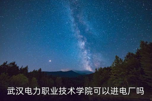 武漢電力職業技術學院可以進電廠嗎