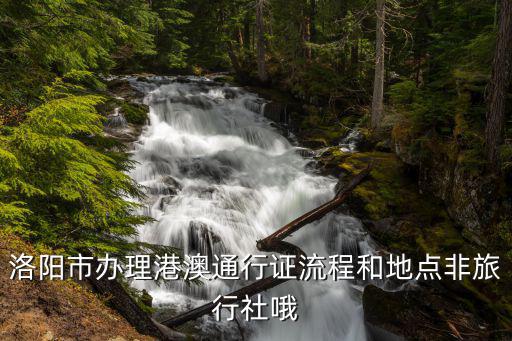 港澳通行證辦理流程，洛陽市辦理港澳通行證流程和地點非旅行社哦