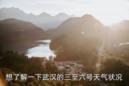 湖北武漢天氣預報，想了解一下武漢的三至六號天氣狀況