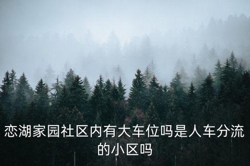戀湖家園社區(qū)內有大車位嗎是人車分流的小區(qū)嗎