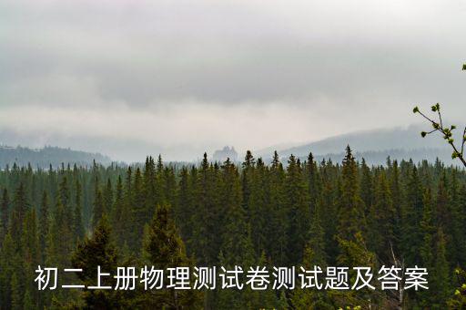 初二上冊(cè)物理測(cè)試卷測(cè)試題及答案