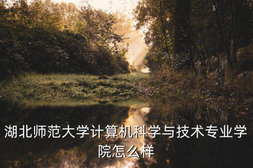 湖北師范大學計算機科學與技術專業學院怎么樣