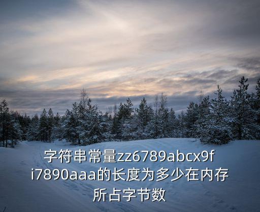 zz6789，字符串常量zz6789abcx9fi7890aaa的長度為多少在內存所占字節數