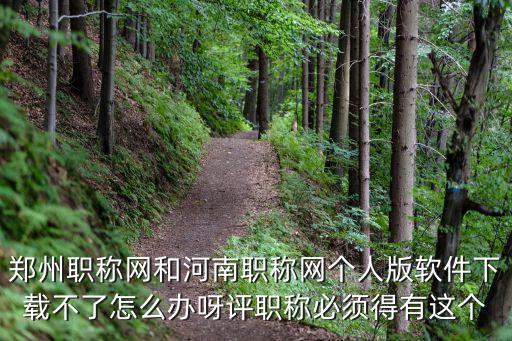 鄭州職稱網(wǎng)和河南職稱網(wǎng)個人版軟件下載不了怎么辦呀評職稱必須得有這個