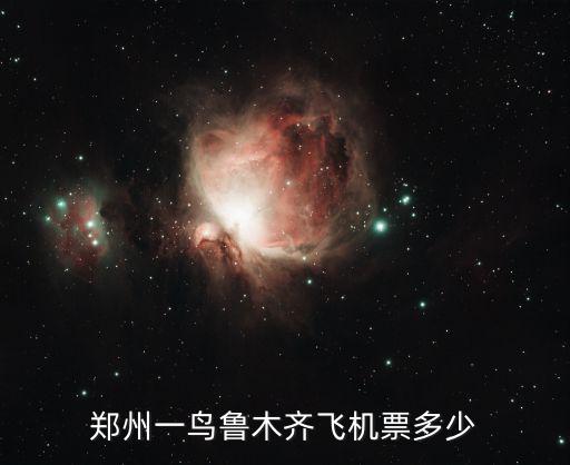 鄭州一鳥魯木齊飛機票多少