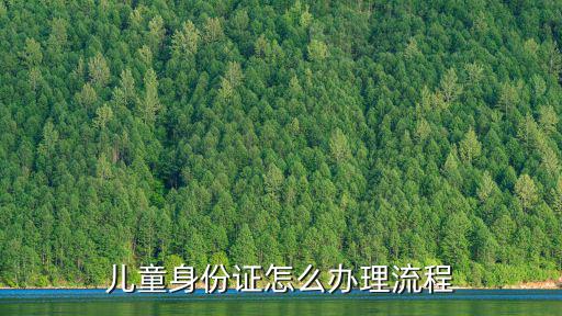 兒童身份證怎么辦理流程
