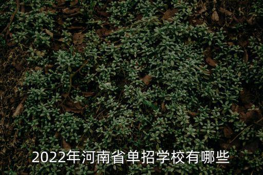 2022年河南省單招學(xué)校有哪些