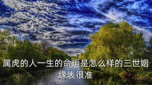 屬虎的人一生的命運是怎么樣的三世姻緣表很準