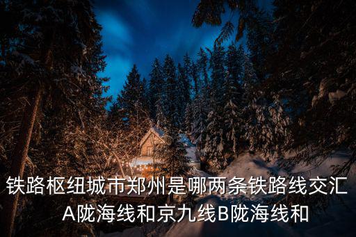 鄭州鐵路樞紐，鐵路樞紐城市鄭州是哪兩條鐵路線交匯   A隴海線和京九線B隴海線和