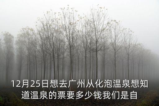 12月25日想去廣州從化泡溫泉想知道溫泉的票要多少錢我們是自