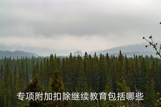 專項(xiàng)附加扣除繼續(xù)教育包括哪些