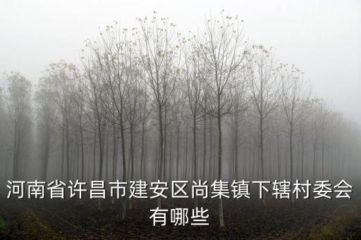 河南省許昌市建安區(qū)尚集鎮(zhèn)下轄村委會(huì)有哪些