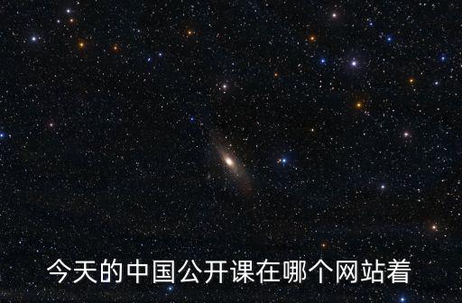 今天的中國公開課在哪個網站著