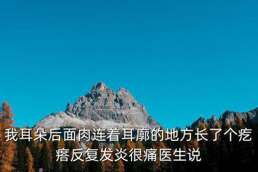 我耳朵后面肉連著耳廓的地方長了個疙瘩反復發炎很痛醫生說