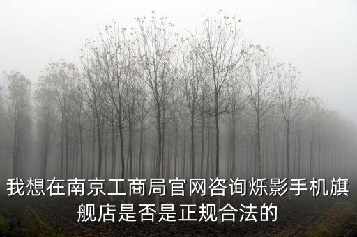 我想在南京工商局官網(wǎng)咨詢爍影手機(jī)旗艦店是否是正規(guī)合法的
