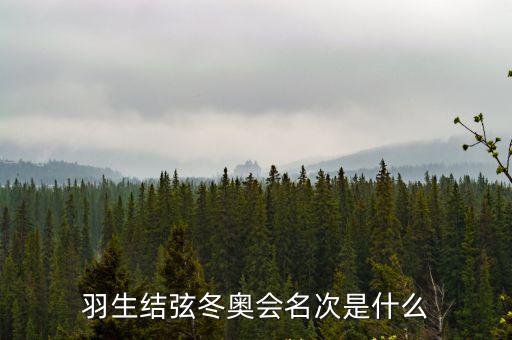 羽生結弦冬奧會名次是什么