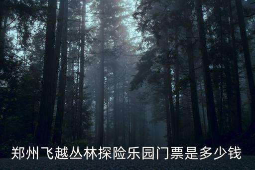 鄭州飛越叢林探險樂園門票是多少錢