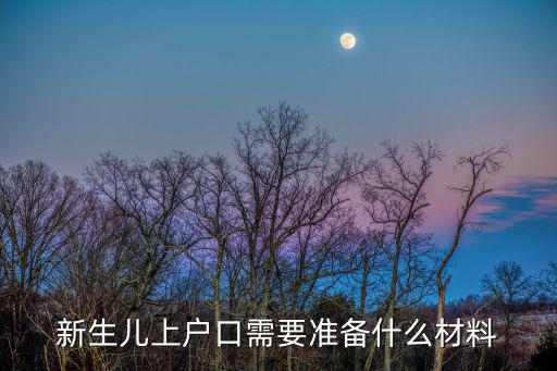 新生兒上戶口需要準備什么材料