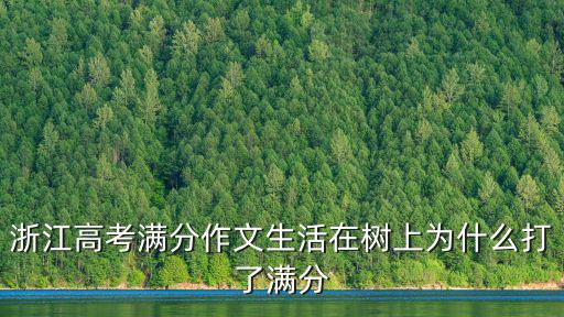 浙江高考滿分作文生活在樹上為什么打了滿分