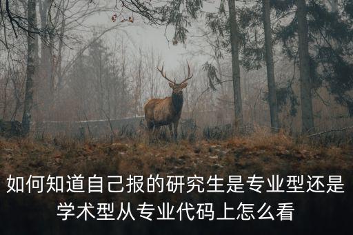 考研專業(yè)代碼查詢，如何知道自己報的研究生是專業(yè)型還是學術型從專業(yè)代碼上怎么看