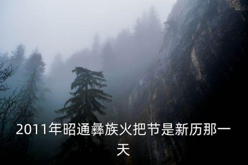 2011年昭通彝族火把節是新歷那一天