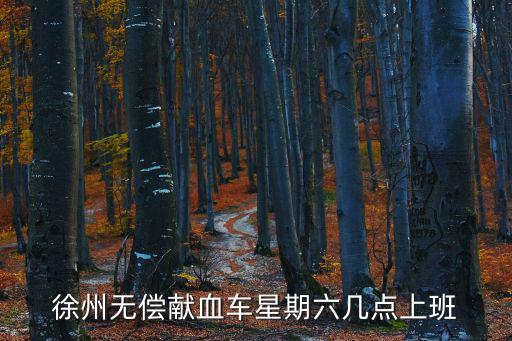 獻血車工作時間，徐州無償獻血車星期六幾點上班