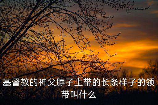 基督教的神父脖子上帶的長條樣子的領帶叫什么