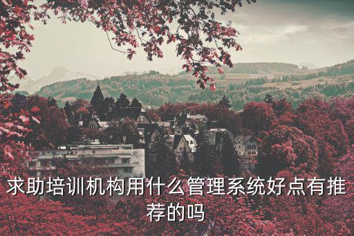 求助培訓機構用什么管理系統好點有推薦的嗎