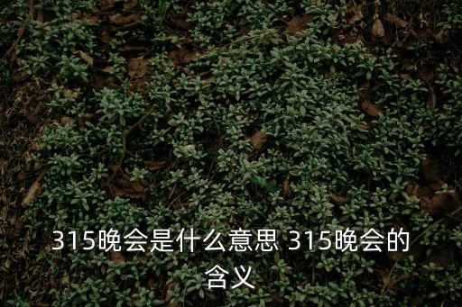 315直播晚會，2021年315晚會哪個臺直播