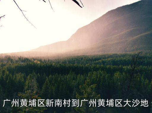 廣州黃埔區新南村到廣州黃埔區大沙地