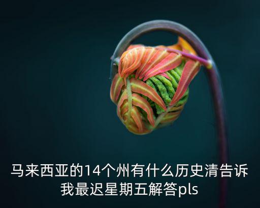 馬來(lái)西亞的14個(gè)州有什么歷史清告訴我最遲星期五解答pls