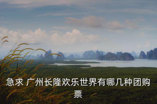 急求 廣州長(zhǎng)隆歡樂世界有哪幾種團(tuán)購(gòu)票